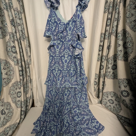Simply Southern Blue Paisley Maxi Dress - Picture 1 of 2